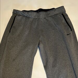 Nike Therma-Fit Heather Gray Joggers with Black Details